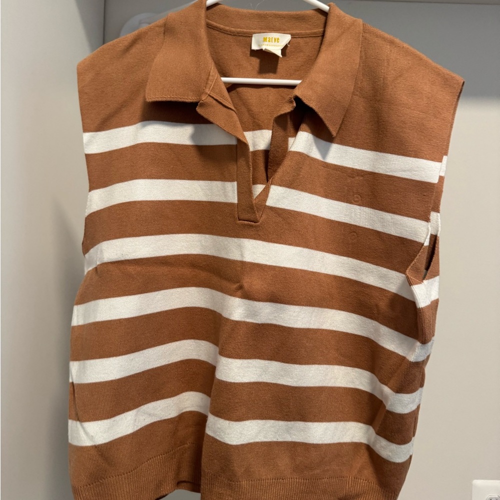 Maeve collared tank sweater